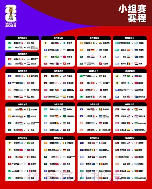 2026世界杯赛程官方发布全程直播实时查看